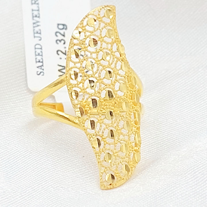 Beehive Ring Made of 21K Gold by Saeed Jewelry 