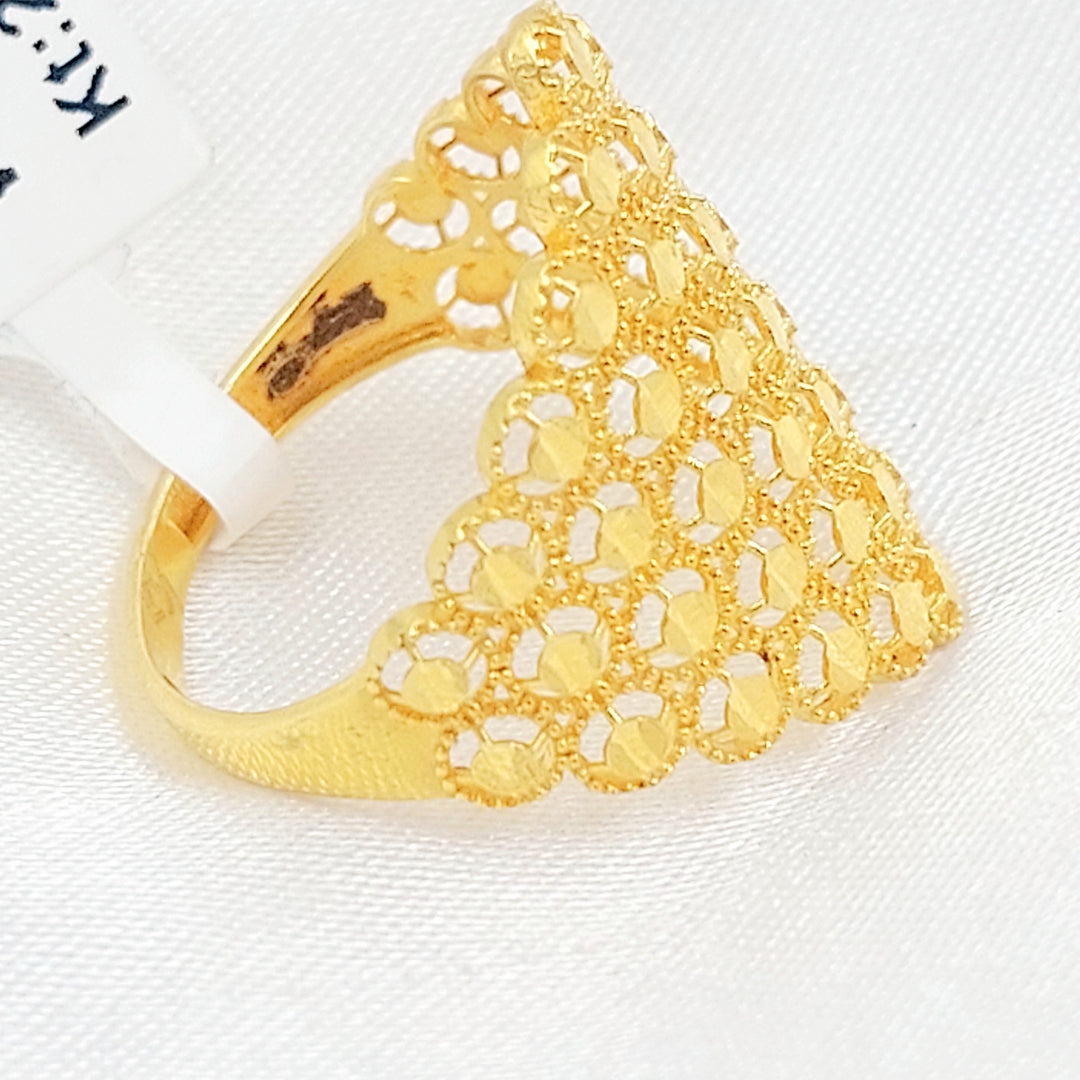Beehive Ring Made of 21K Gold by Saeed Jewelry 