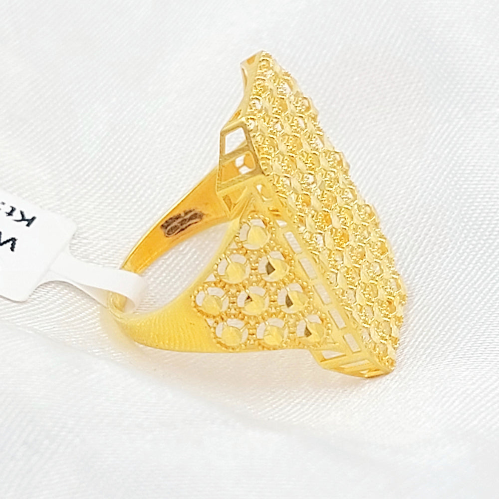 Beehive Ring Made of 21K Gold by Saeed Jewelry 