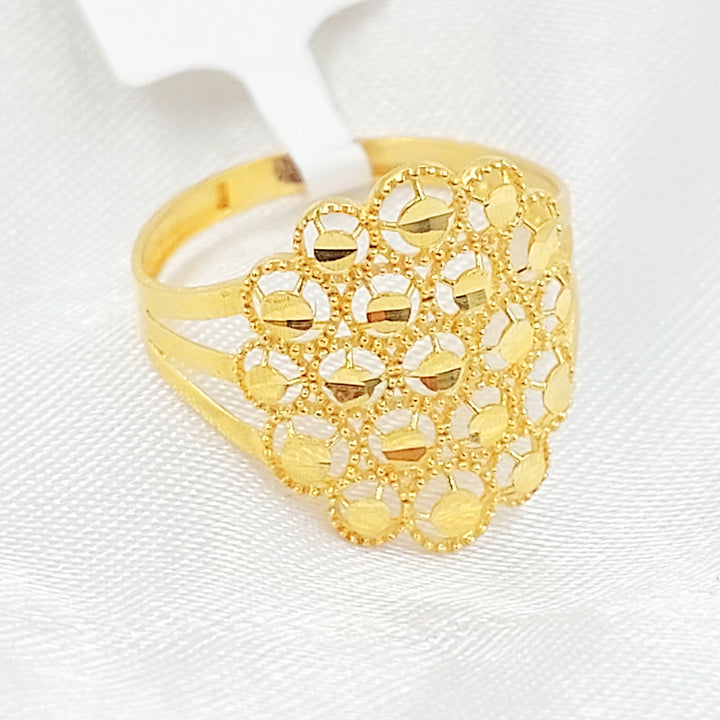 Beehive Ring Made of 21K Gold by Saeed Jewelry 