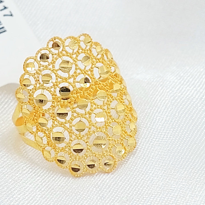 Beehive Ring Made of 21K Gold by Saeed Jewelry 
