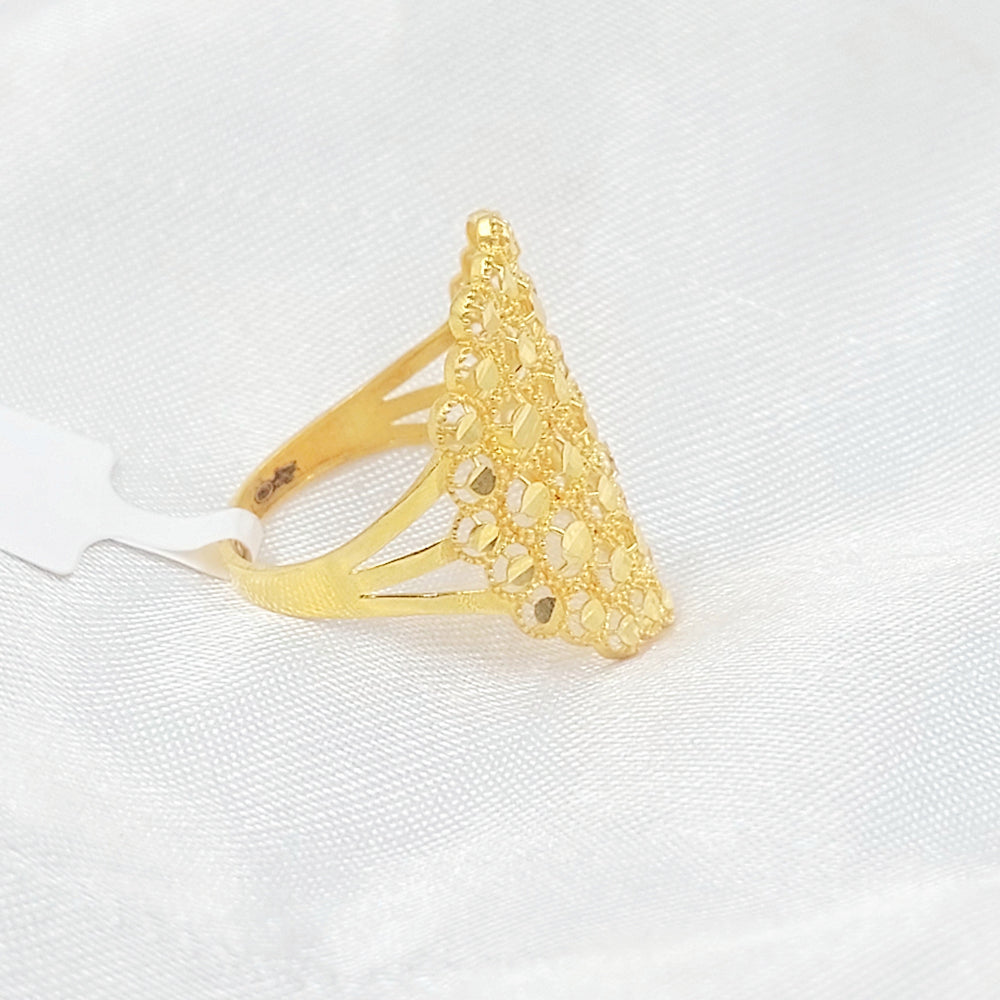 Beehive Ring Made of 21K Gold by Saeed Jewelry 