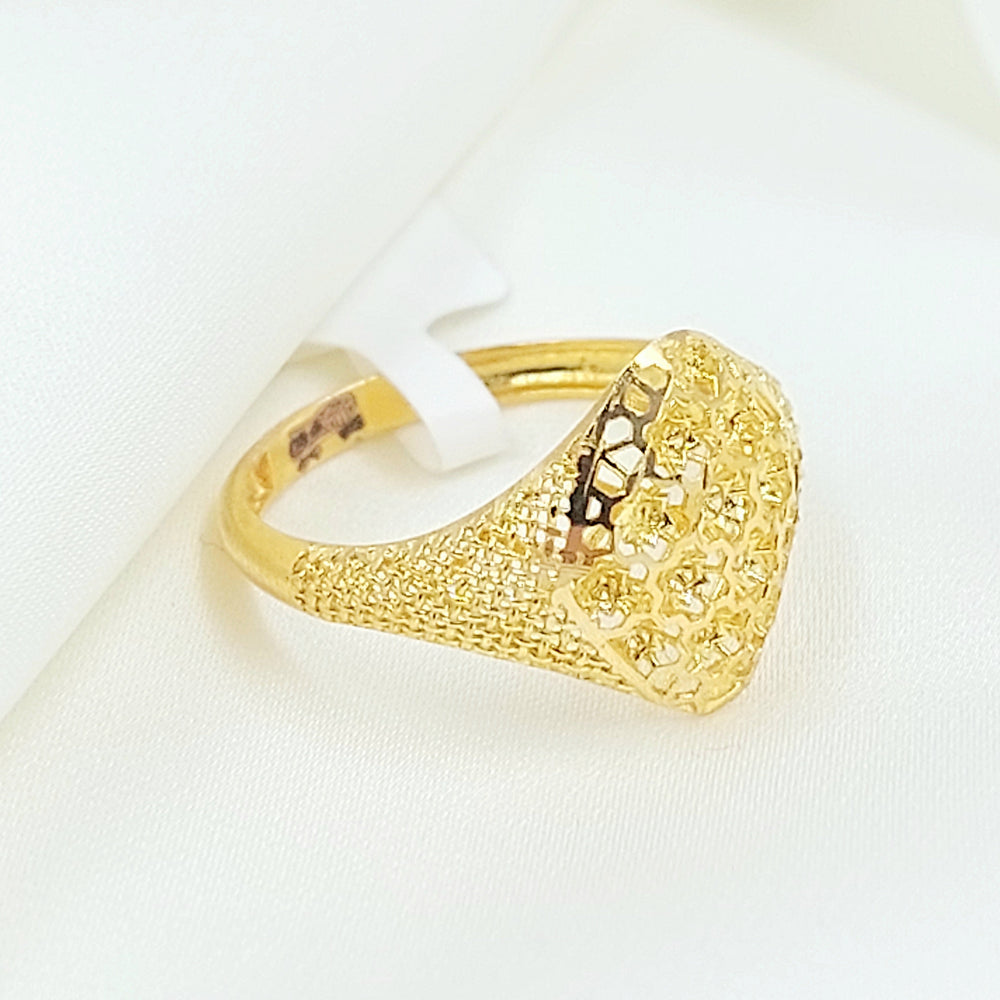 21K خاتم خلية النحل-مجوهرات الشيخ سعيد-Saeed Jewelry 