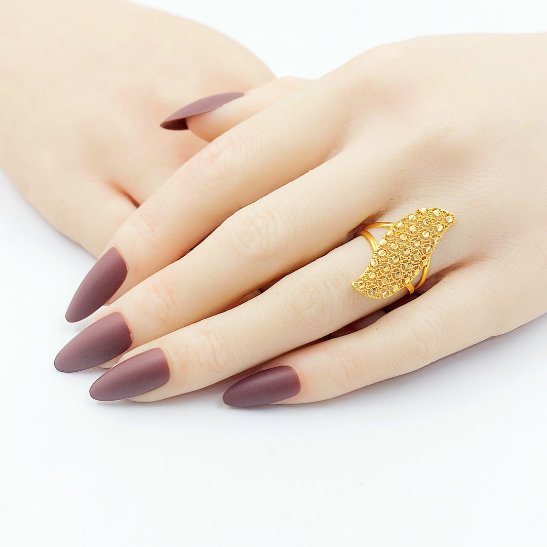Beehive Ring Made of 21K Gold by Saeed Jewelry 