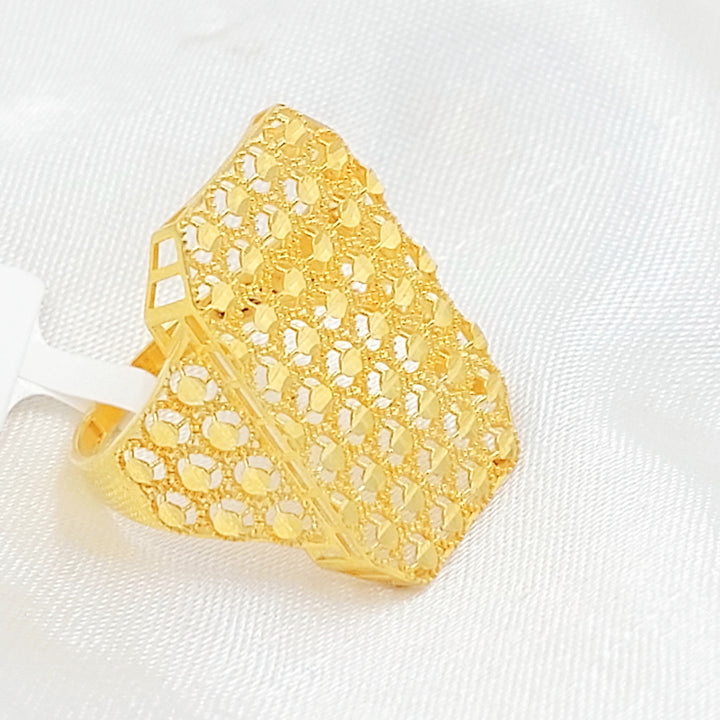 Beehive Ring Made of 21K Gold by Saeed Jewelry 