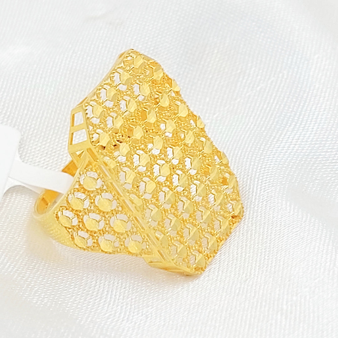 Beehive Ring Made of 21K Gold by Saeed Jewelry 