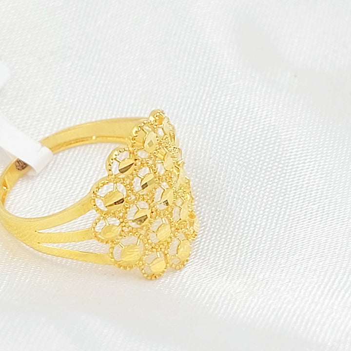 Beehive Ring Made of 21K Gold by Saeed Jewelry 
