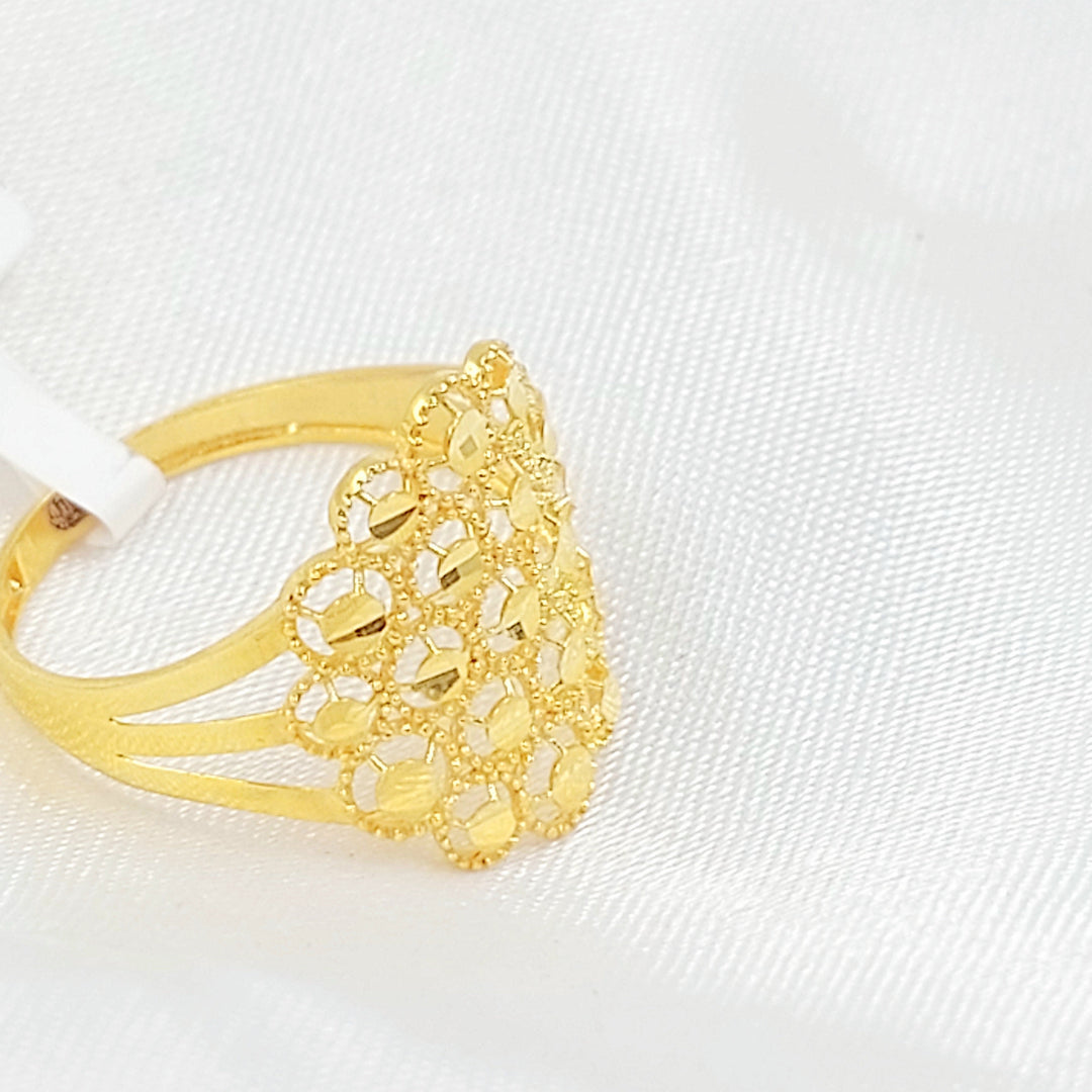 Beehive Ring Made of 21K Gold by Saeed Jewelry 