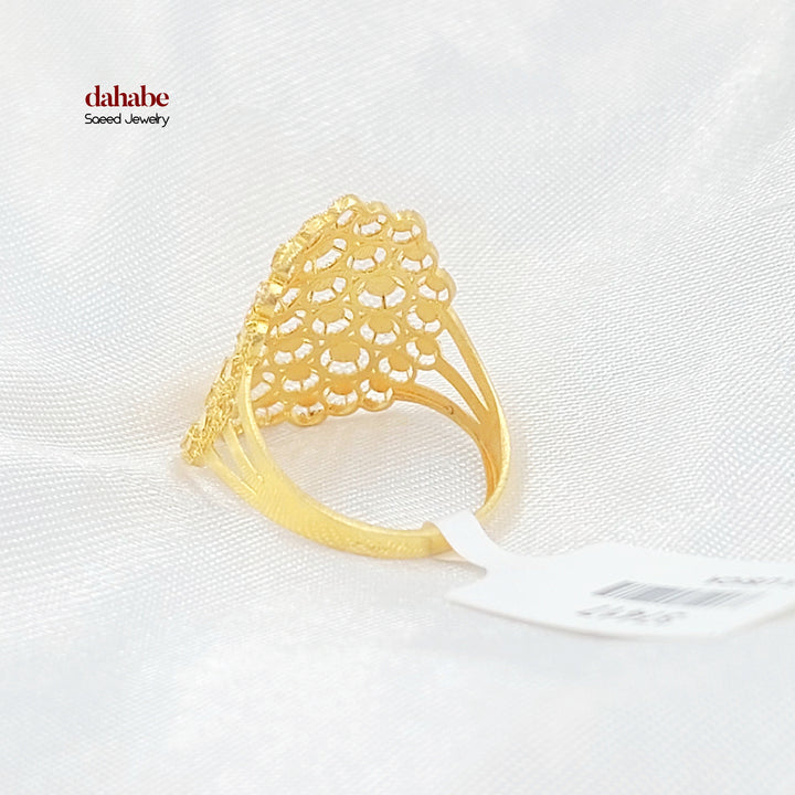 21K خاتم خلية النحل-مجوهرات الشيخ سعيد-Saeed Jewelry 