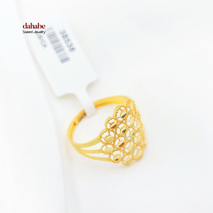 21K Gold Honeycomb Ring