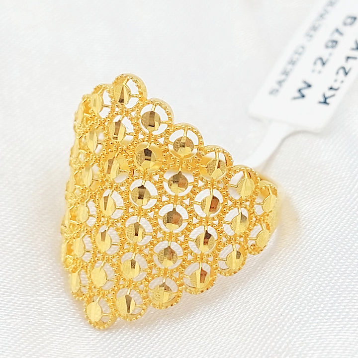 Beehive Ring Made of 21K Gold by Saeed Jewelry 