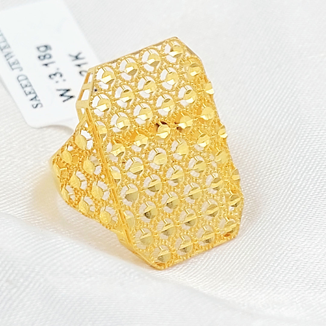 Beehive Ring Made of 21K Gold by Saeed Jewelry 