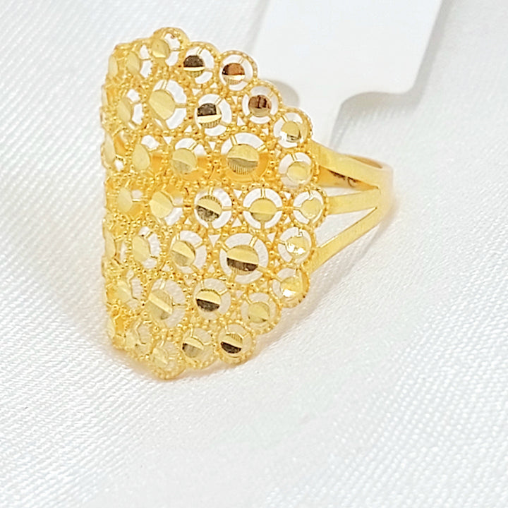 Beehive Ring Made of 21K Gold by Saeed Jewelry 