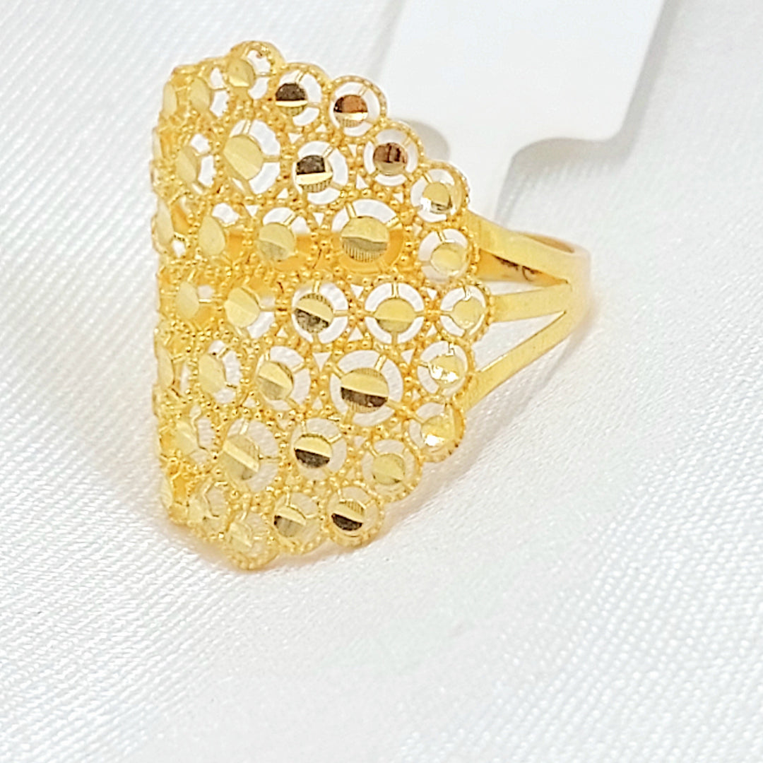 Beehive Ring Made of 21K Gold by Saeed Jewelry 