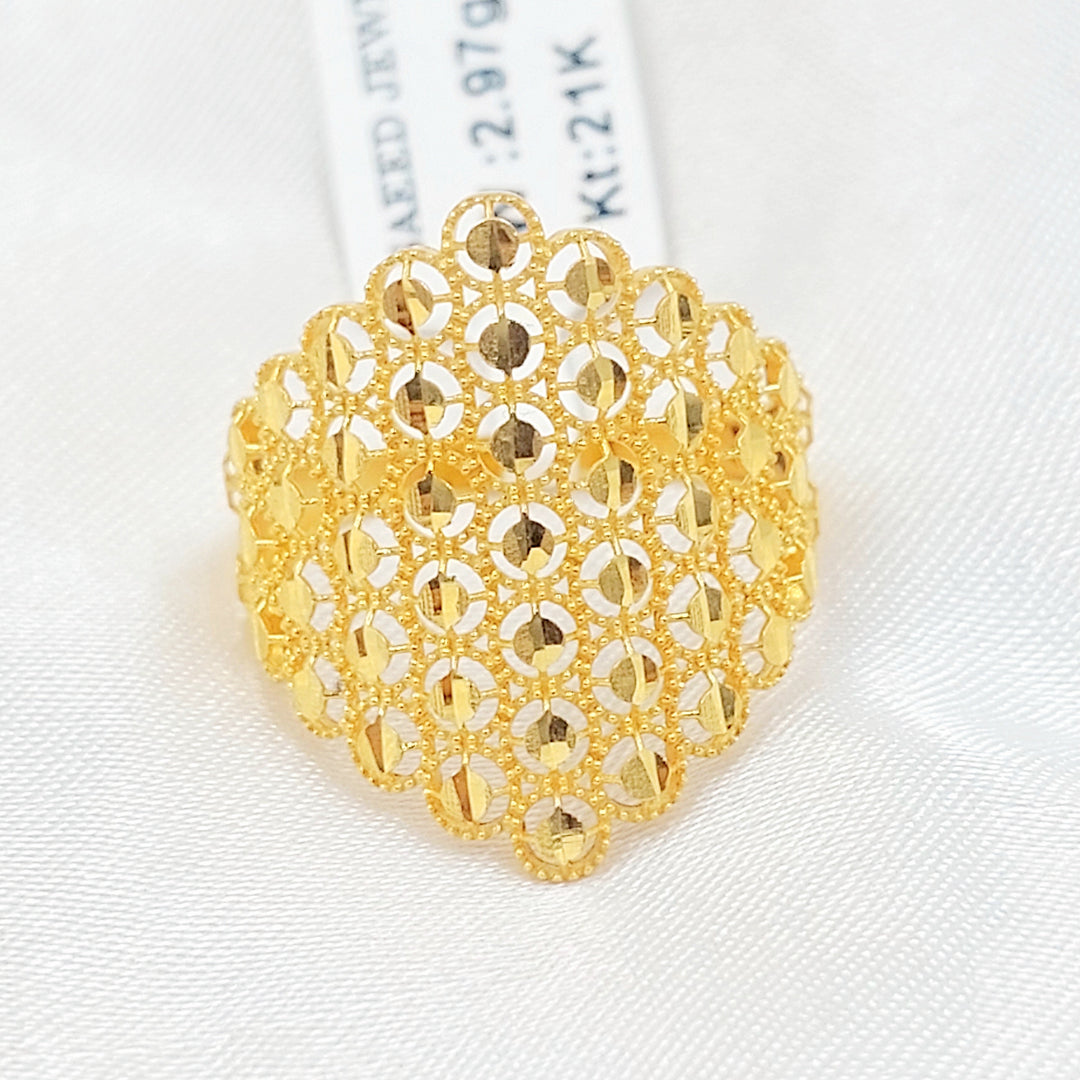 Beehive Ring Made of 21K Gold by Saeed Jewelry 