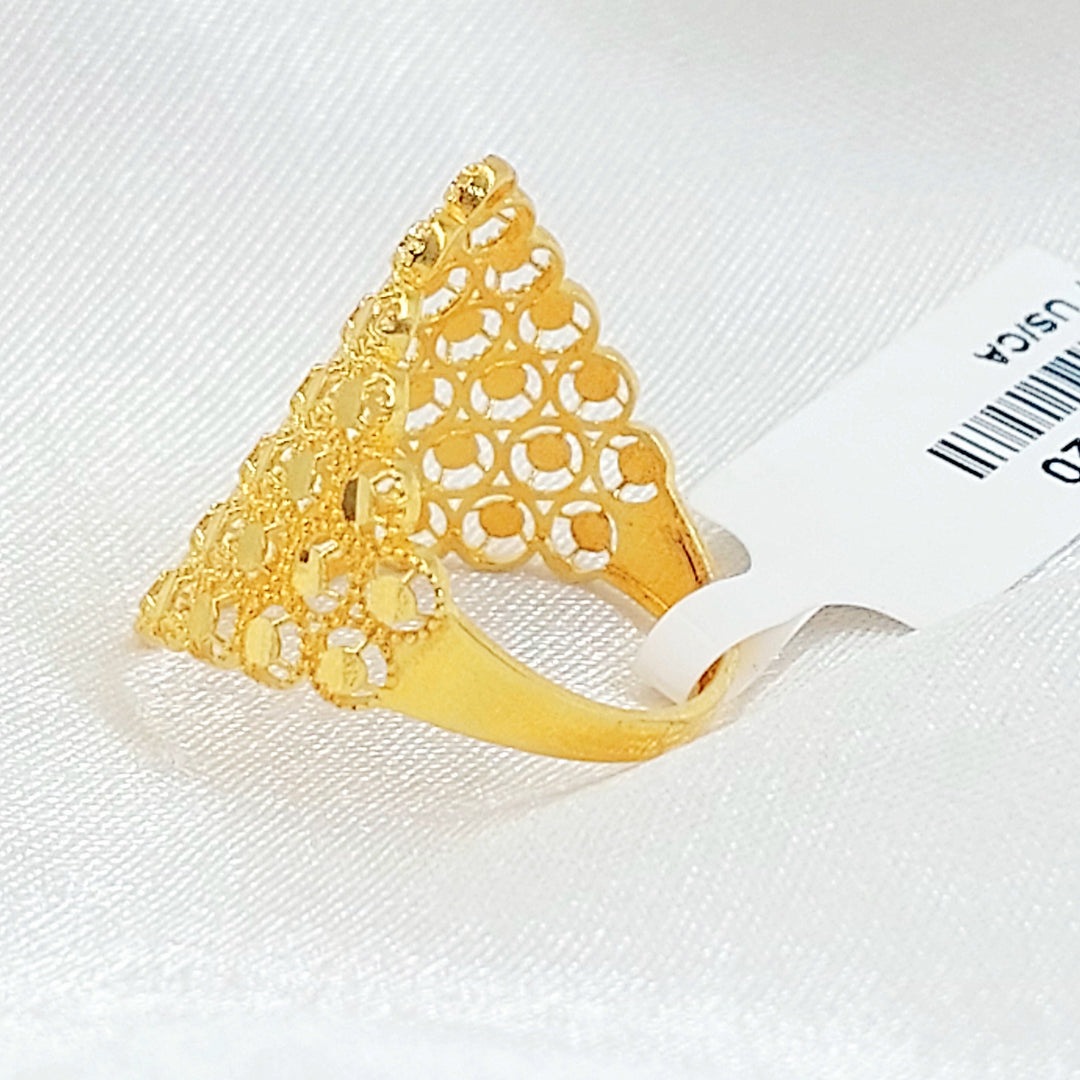 Beehive Ring Made of 21K Gold by Saeed Jewelry 