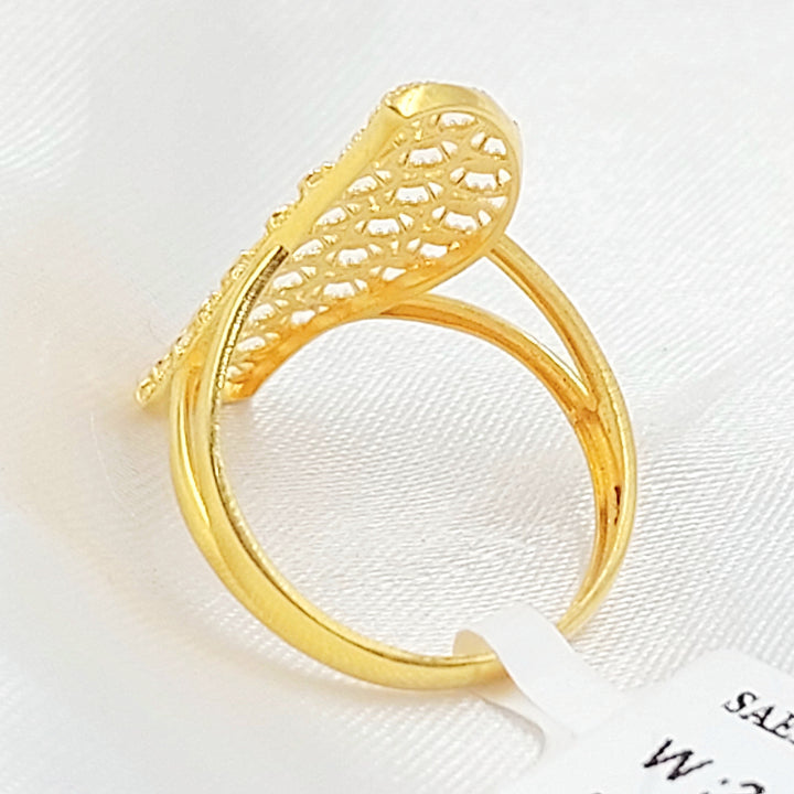 Beehive Ring Made of 21K Gold by Saeed Jewelry 