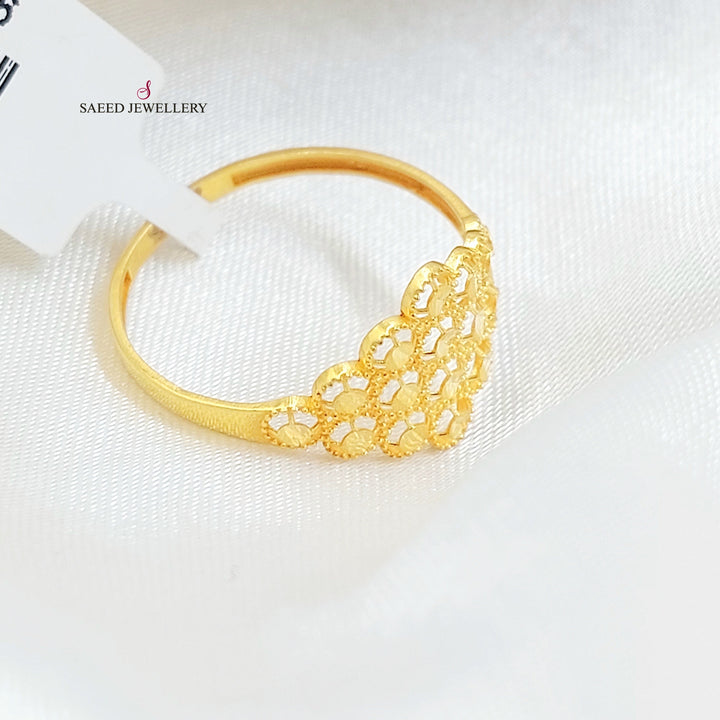 21K خاتم خلية النحل-مجوهرات الشيخ سعيد-Saeed Jewelry 