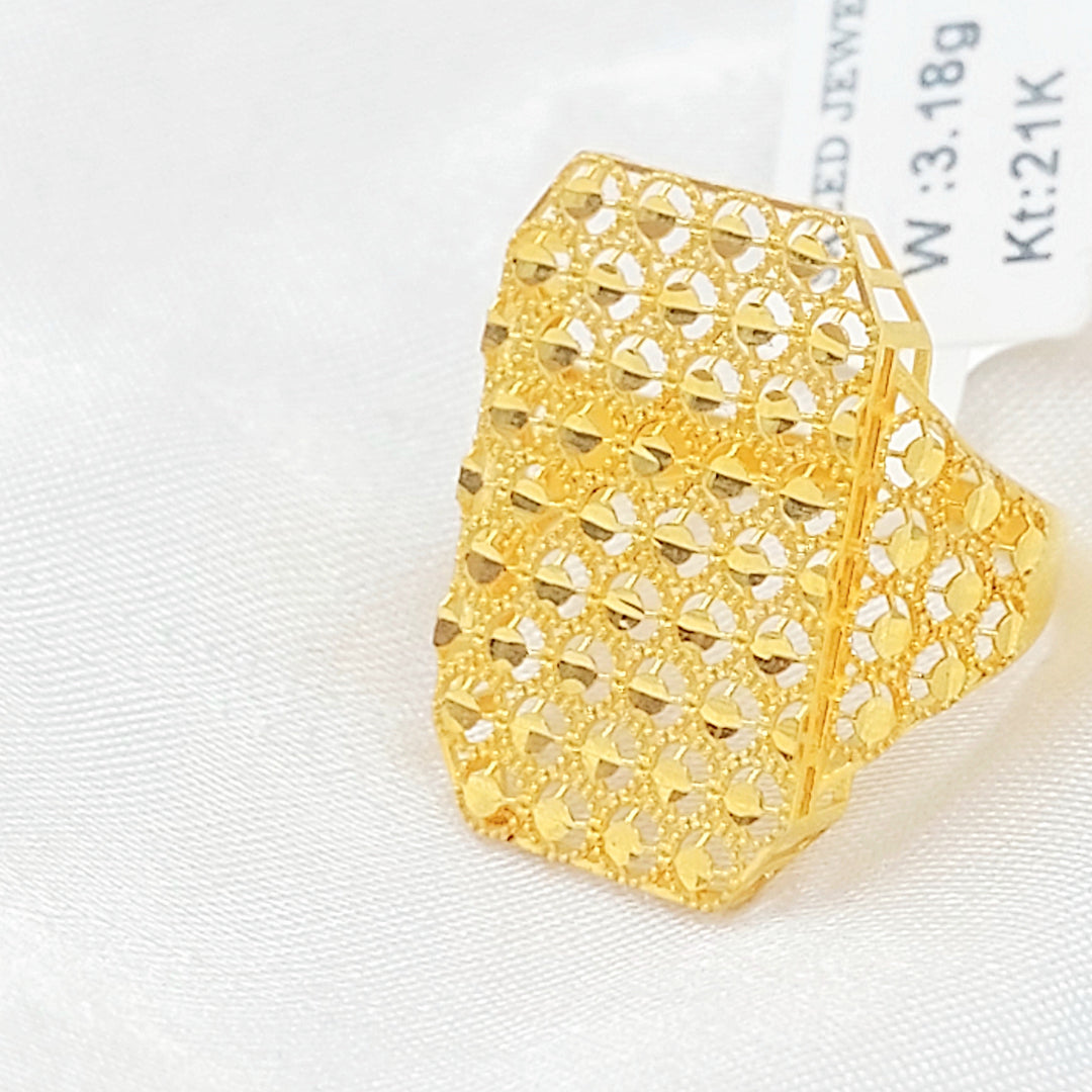 Beehive Ring Made of 21K Gold by Saeed Jewelry 