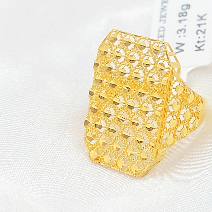 Beehive Ring Made of 21K Gold by Saeed Jewelry 