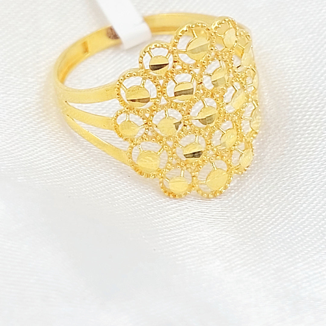 Beehive Ring Made of 21K Gold by Saeed Jewelry 