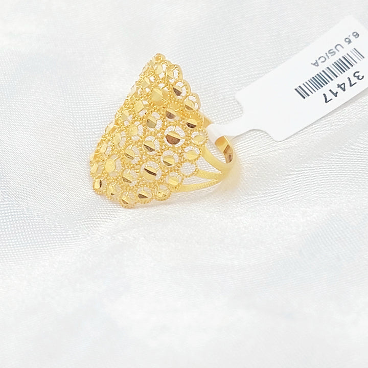 Beehive Ring Made of 21K Gold by Saeed Jewelry 