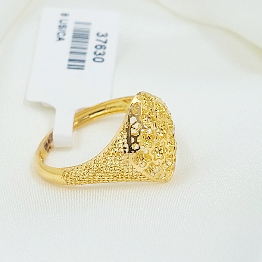 21K خاتم خلية النحل-مجوهرات الشيخ سعيد-Saeed Jewelry 