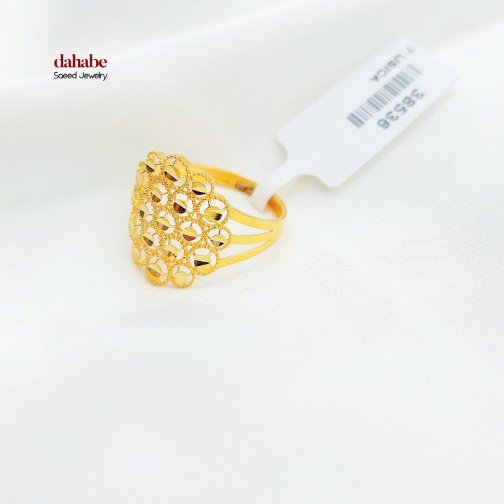 21K Gold Honeycomb Ring