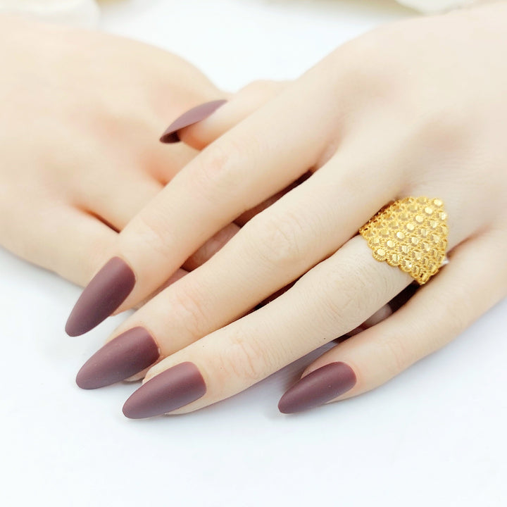 Beehive Ring Made of 21K Gold by Saeed Jewelry 