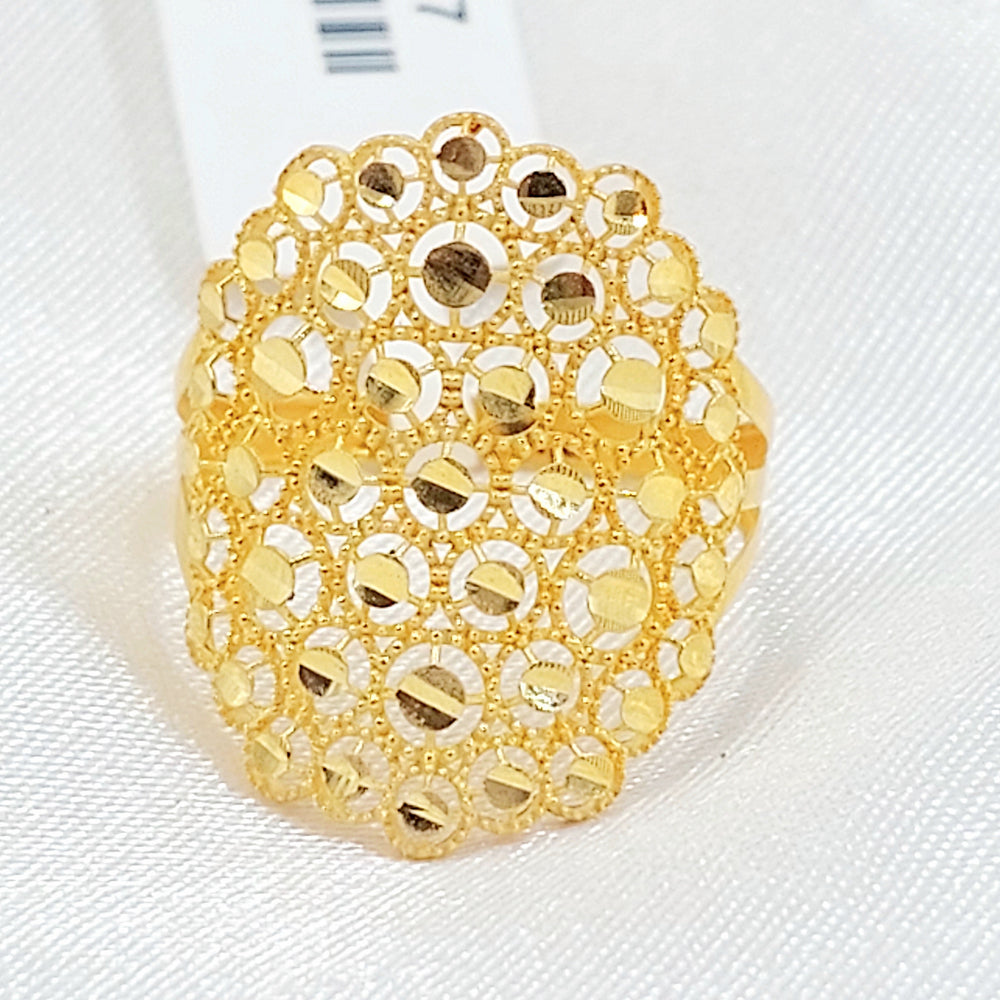 Beehive Ring Made of 21K Gold by Saeed Jewelry 