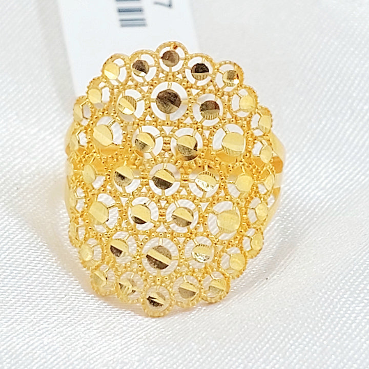 Beehive Ring Made of 21K Gold by Saeed Jewelry 