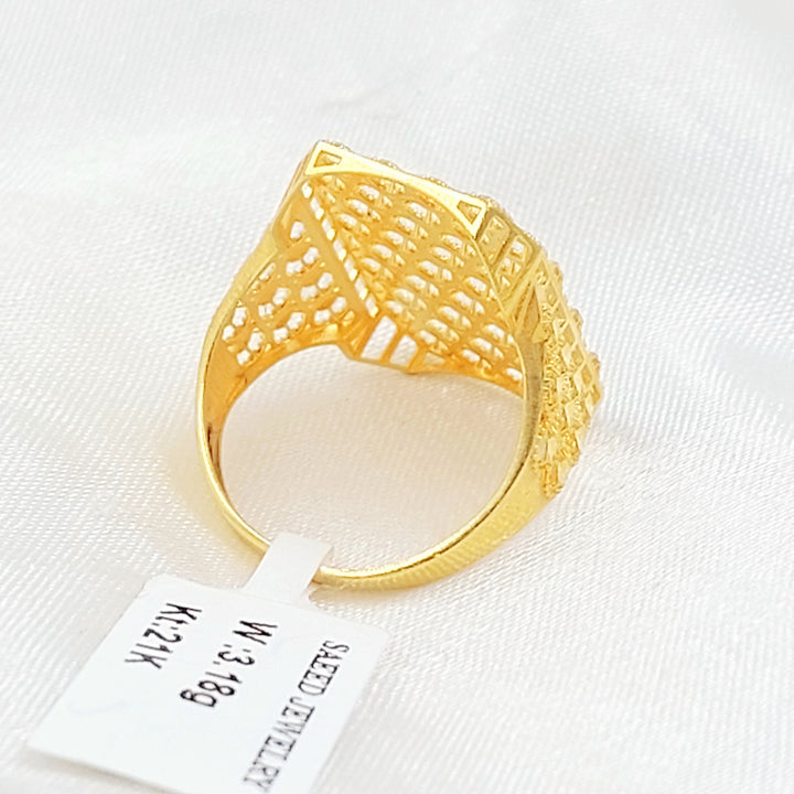 Beehive Ring Made of 21K Gold by Saeed Jewelry 
