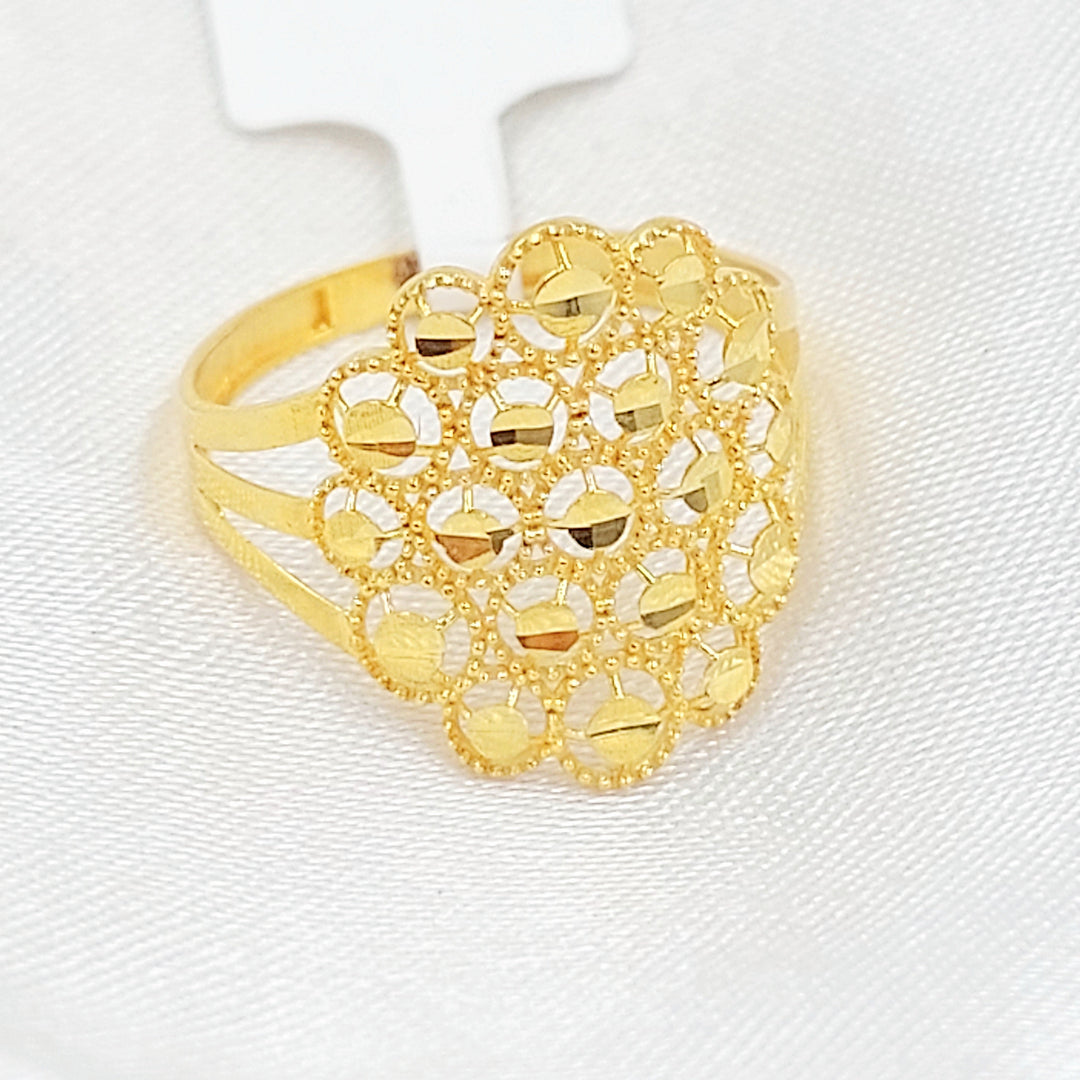 Beehive Ring Made of 21K Gold by Saeed Jewelry 