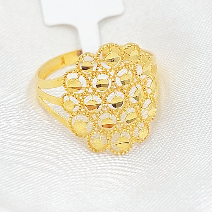 Beehive Ring Made of 21K Gold by Saeed Jewelry 