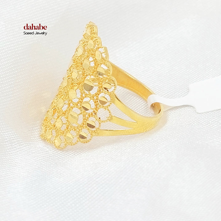 21K خاتم خلية النحل-مجوهرات الشيخ سعيد-Saeed Jewelry 
