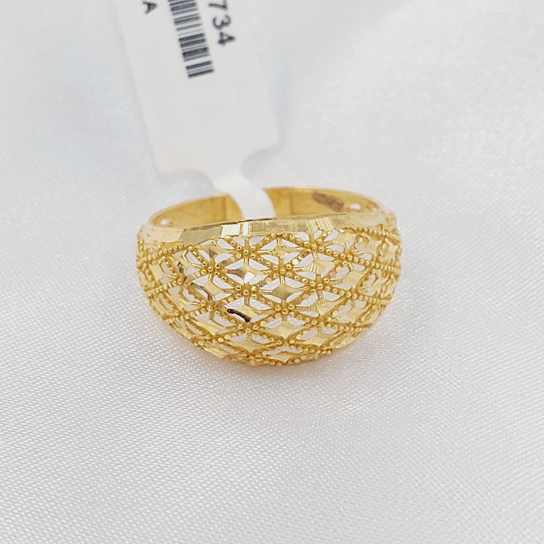 21K خاتم خلية النحل-مجوهرات الشيخ سعيد-Saeed Jewelry 