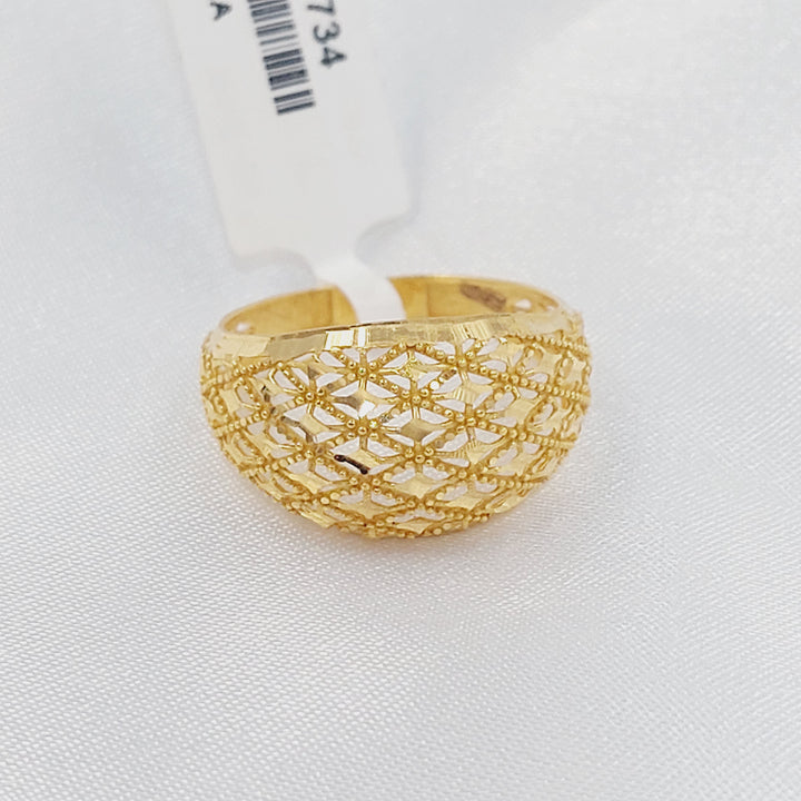 21K خاتم خلية النحل-مجوهرات الشيخ سعيد-Saeed Jewelry 