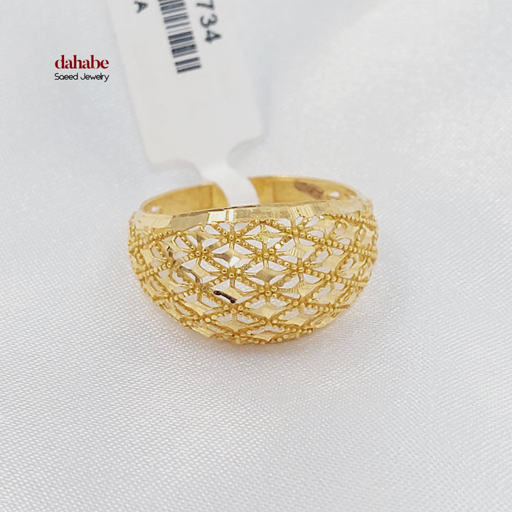 21K Gold Beehive Ring