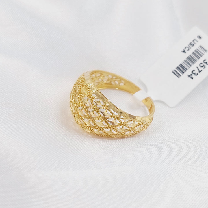 21K خاتم خلية النحل-مجوهرات الشيخ سعيد-Saeed Jewelry 