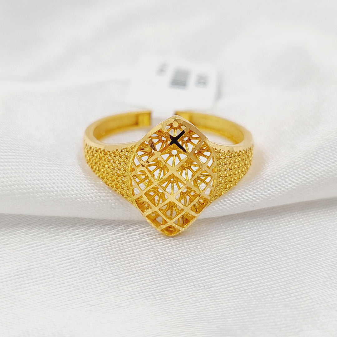 21K خاتم خلية النحل-مجوهرات الشيخ سعيد-Saeed Jewelry 