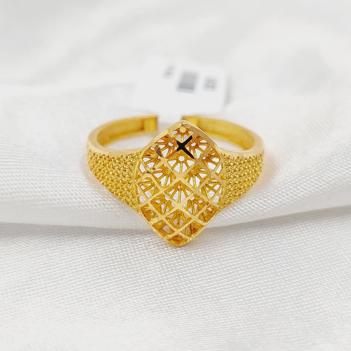 21K خاتم خلية النحل-مجوهرات الشيخ سعيد-Saeed Jewelry 