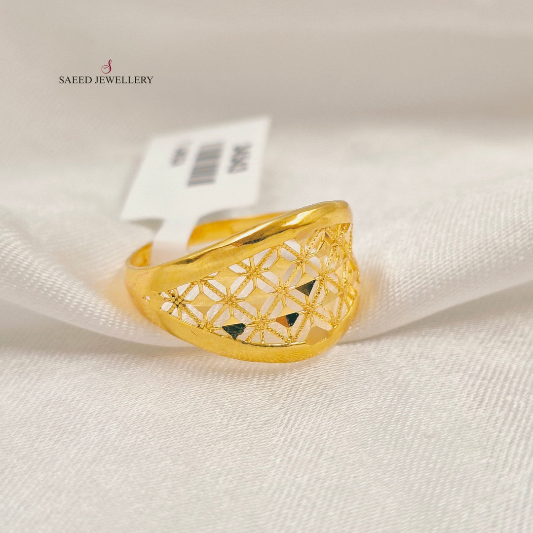 Beehive Ring Made of 21K Gold by Saeed Jewelry 