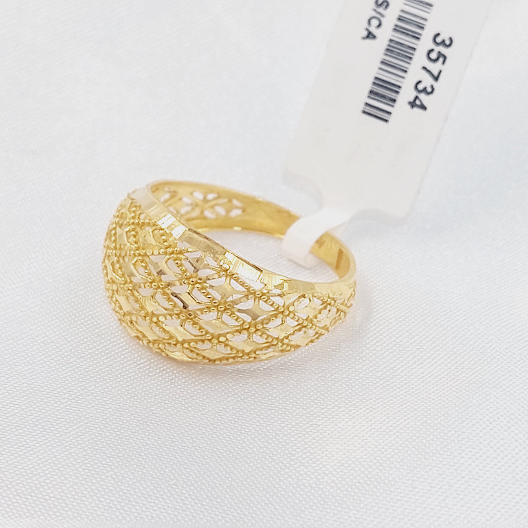 21K خاتم خلية النحل-مجوهرات الشيخ سعيد-Saeed Jewelry 