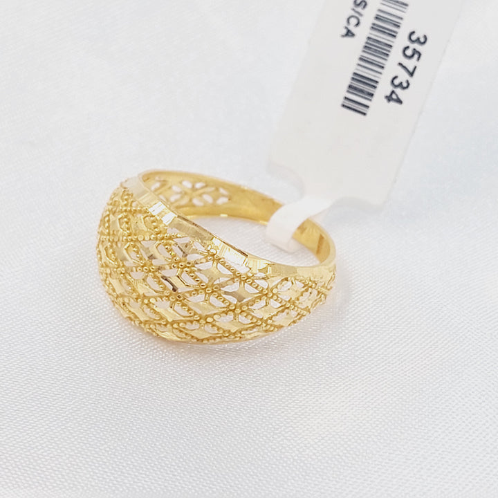 21K خاتم خلية النحل-مجوهرات الشيخ سعيد-Saeed Jewelry 