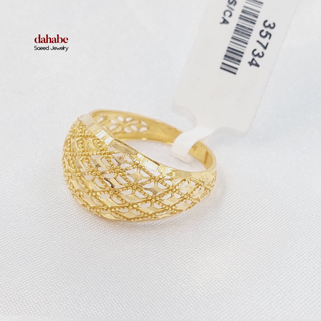 21K Gold Beehive Ring