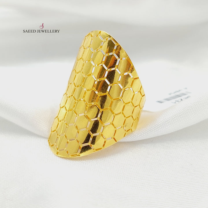 Beehive Ring Made of 21K Gold by Saeed Jewelry 
