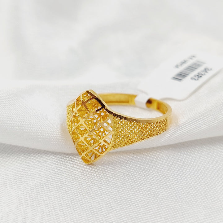 21K خاتم خلية النحل-مجوهرات الشيخ سعيد-Saeed Jewelry 