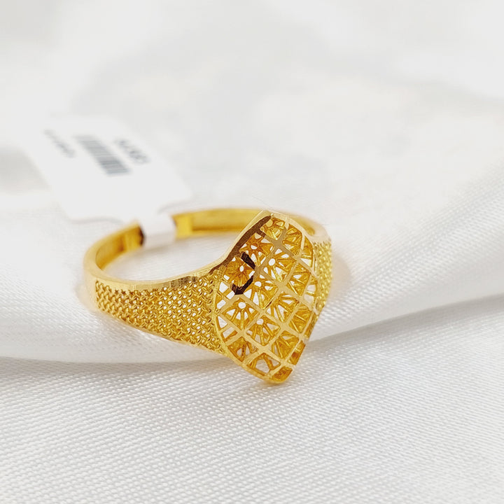 21K خاتم خلية النحل-مجوهرات الشيخ سعيد-Saeed Jewelry 