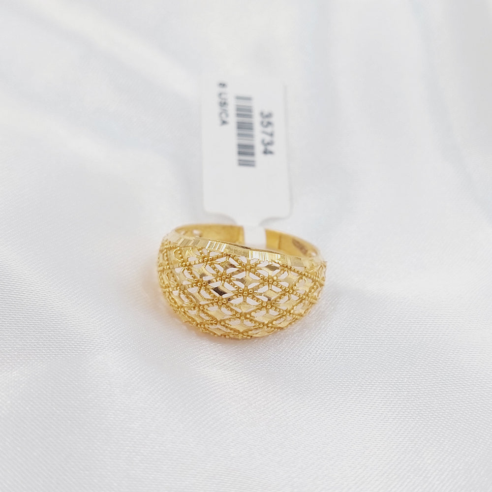 21K خاتم خلية النحل-مجوهرات الشيخ سعيد-Saeed Jewelry 