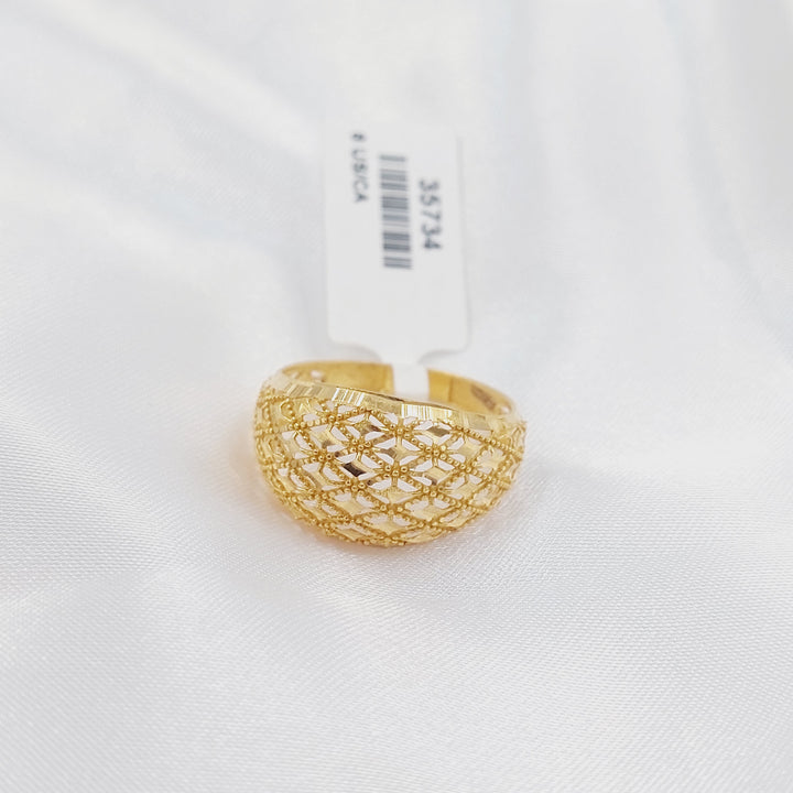 21K خاتم خلية النحل-مجوهرات الشيخ سعيد-Saeed Jewelry 